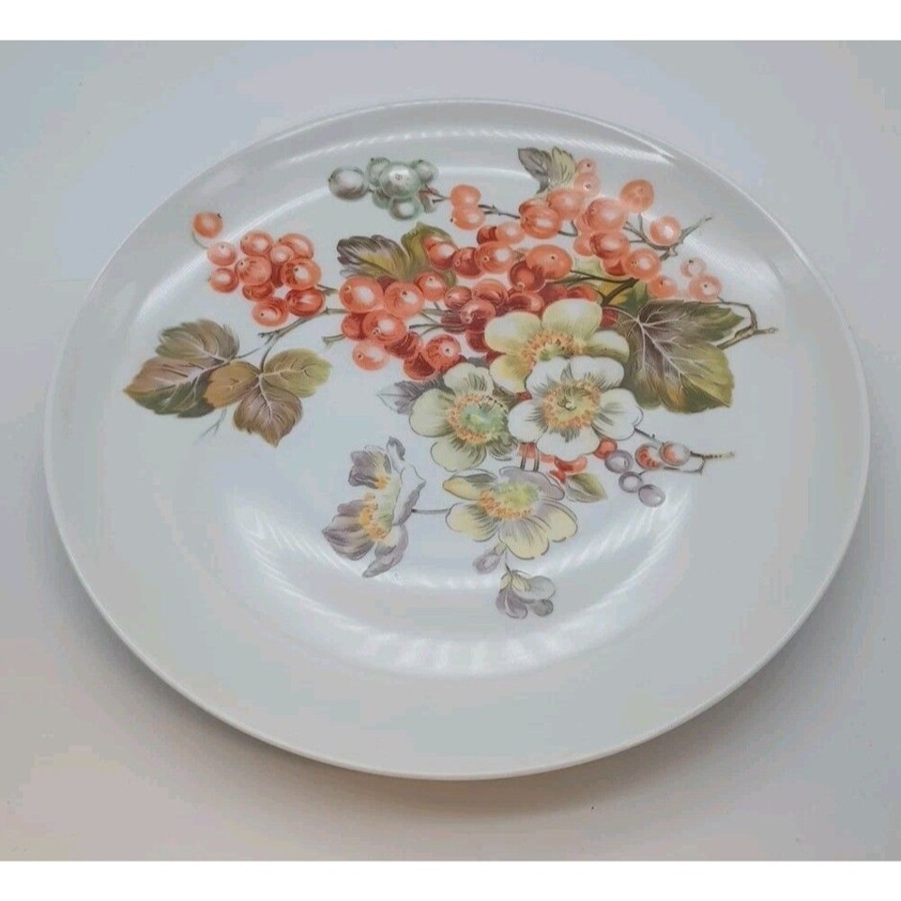 A Giraud Sauviat Limoges Berries And Flowers Salad Plate France